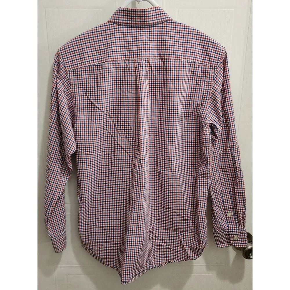 Ralph Lauren Red / Blue Plaid Long Sleeve Button Down Shirt Youth Size L 16 / 18
